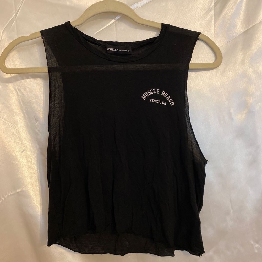 Muscle Beach Venice CA Womens Cropped Tank Top S